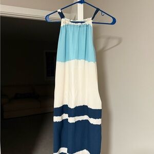 Banana Republic Light Blue and White Dress